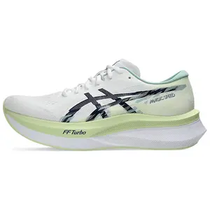 ASICS Magic Speed 4 Men's Low-Top Racing Running Shoes in White and Black for Lightweight Comfort and Breathability Trending Shoes, House White Official Shoes to Get / Maison Mihara