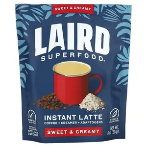 Laird Superfood Instant Latte, Coffee + Creamer + Adaptogens, Sweet & Creamy, 8 oz (227 g)