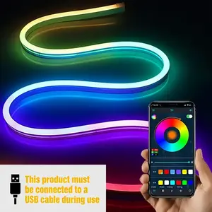 LED Strip Lights: 16-Foot (Approx. 5 Meters) Smart APP-Controlled Music-Sync Light with RGB Color Changing & Remote, Ideal for Bedrooms, Kitchens, Parties & Gaming Rooms, Neon Accent Lights