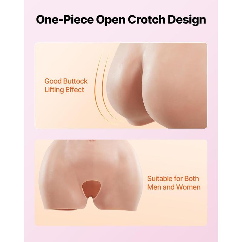 Spring new arrivals Silicone Butts, 100% Silicone Hip Enhancer Shapewear Panty, Fake Buttock Enhancers Pants for Crossdresser, Transgender, Cosplay, Drag Queen (Brown)