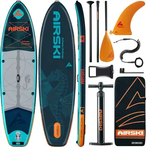 11'x34'' Extra Wide Inflatable Paddle Board, Stand-up Paddleboard for Adults, 420lb Capacity, Anti-Slip EVA, Stand-up Paddle Board for Yoga/Fishing/Family, US Fin, High-Pressure Pump, 100L Bag