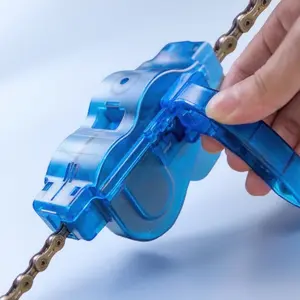 Bike Chain Cleaning Brush Set with Eco-Friendly Formula - Portable, Non-Damaging Design, Multi-Functional Heads for Effective Cleaning, Rust Prevention & Lubrication - Compatible with Cleaners, Essential Cycling Accessory