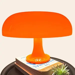 Lighny Orange Minimalistic Mushroom Lamp Stylish Design