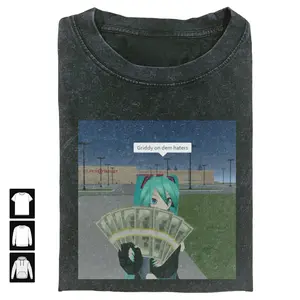Miku Griddy On Dem T-shirt, Sweatshirt, Cotton Unisex T-shirt, Crew Neck, Size S- 4xl, Menswear Top, Womenswear Top Underwear Streetwear