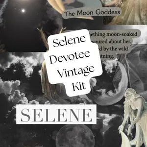 Selene Worship Vintage Bundle, Vintage Witchcraft Tools, Hellenic Witch Bundle, Selene Devotee Worship Kit, Moon Goddess Altar Decor