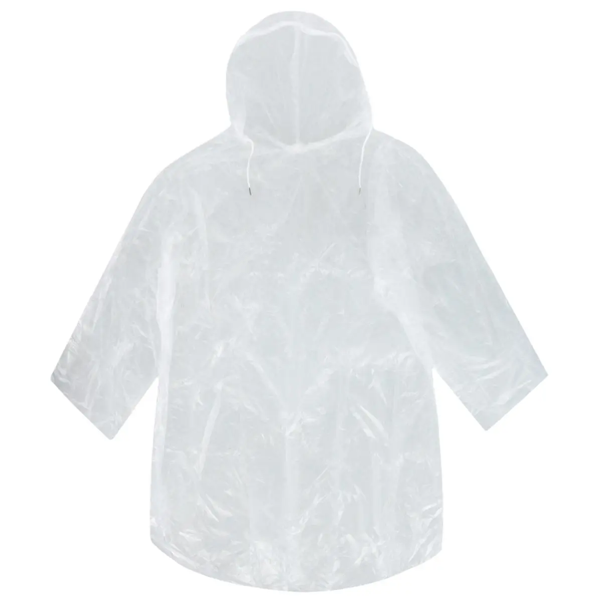CTM Adult Clear Rain Poncho with Drawstring Hood, Ponchos