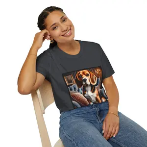 Beagle Poised Portrait Unisex Dog T-Shirt from Posh Paws Collection for All Seasons