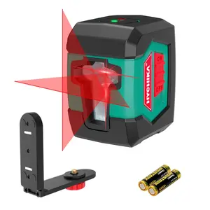 Laser Level, HYCHIKA 50 Feet Self-Leveling Cross Line Laser with Dual Modules, for Construction Picture Hanging, Battery Included Measurement Modes Tool