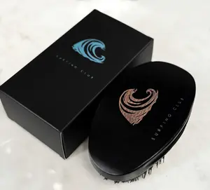 Surfing Club 360 Wave Brush Hard - Firm Boar Bristles for Thick Hair Wolfing & Strong Connections - Crown Friendly Design - Pomade or Leave-In Friendly