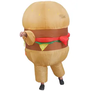 Inflatable Hamburg Costume For Adults Hamburger Food Costume