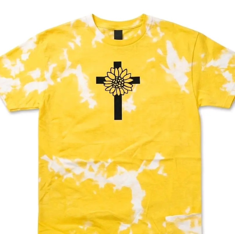 unisex T-shirts sunflower cross i can do all things through Jesus Christ
