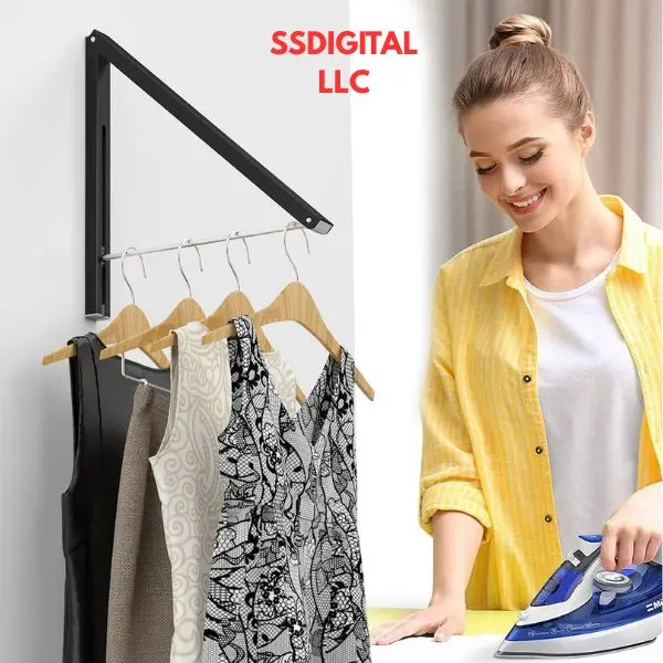 Wall Mounted Retractable Clothes Drying Rack – Foldable Space-Saving Laundry Hanger with Aluminum Frame, Collapsible Design for Laundry Room, Bathroom, Closet & Balcony, Easy-Install Clothes Organizer