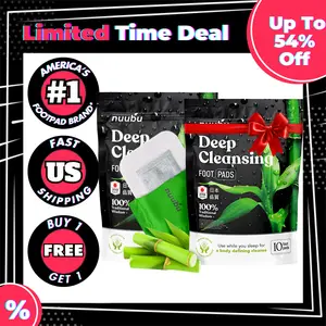 NUUBU Bamboo Detox Foot Pads with Ginger Powder – Buy 1 Get 1 Free! Enhance Sleep, Foot Health & Wellness with Houttuynia Cordata, Thunb Herbal Medicine, & Natural Therapeutic Treatment for Better Sleep & Fitness
