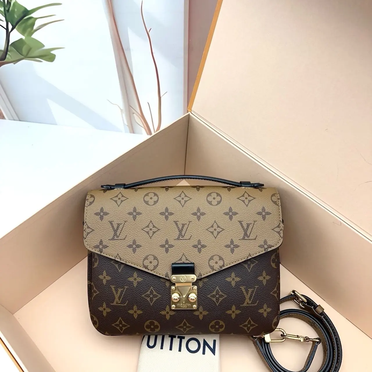 Pre-owned Louis Vuitton Monogram Canvas Top Handle Flap Satchel Bag 0801 raye 23188285