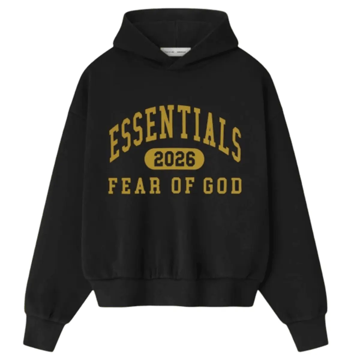 Fear of God Essentials Classic Fleece Hoodie Vintage Black Men's Fashion Tops New