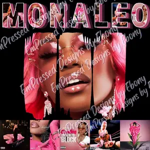 Monaleo Inspired Graphic Tee | Pink Collage Rap Tee | Custom Hip Hop Aesthetic Shirt | Streetwear Statement Tee | Women’s Graphic T-Shirt