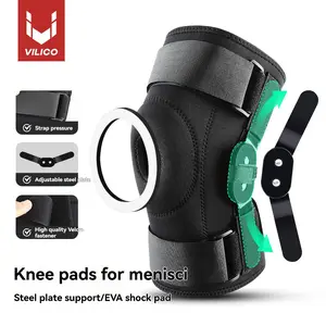 Adjustable Hinge Knee Brace for Meniscus Injury Recovery, Side Stabilizer & Hinge Support, Unisex Sporty Design, All Seasons Use, Patellar Knee Brace