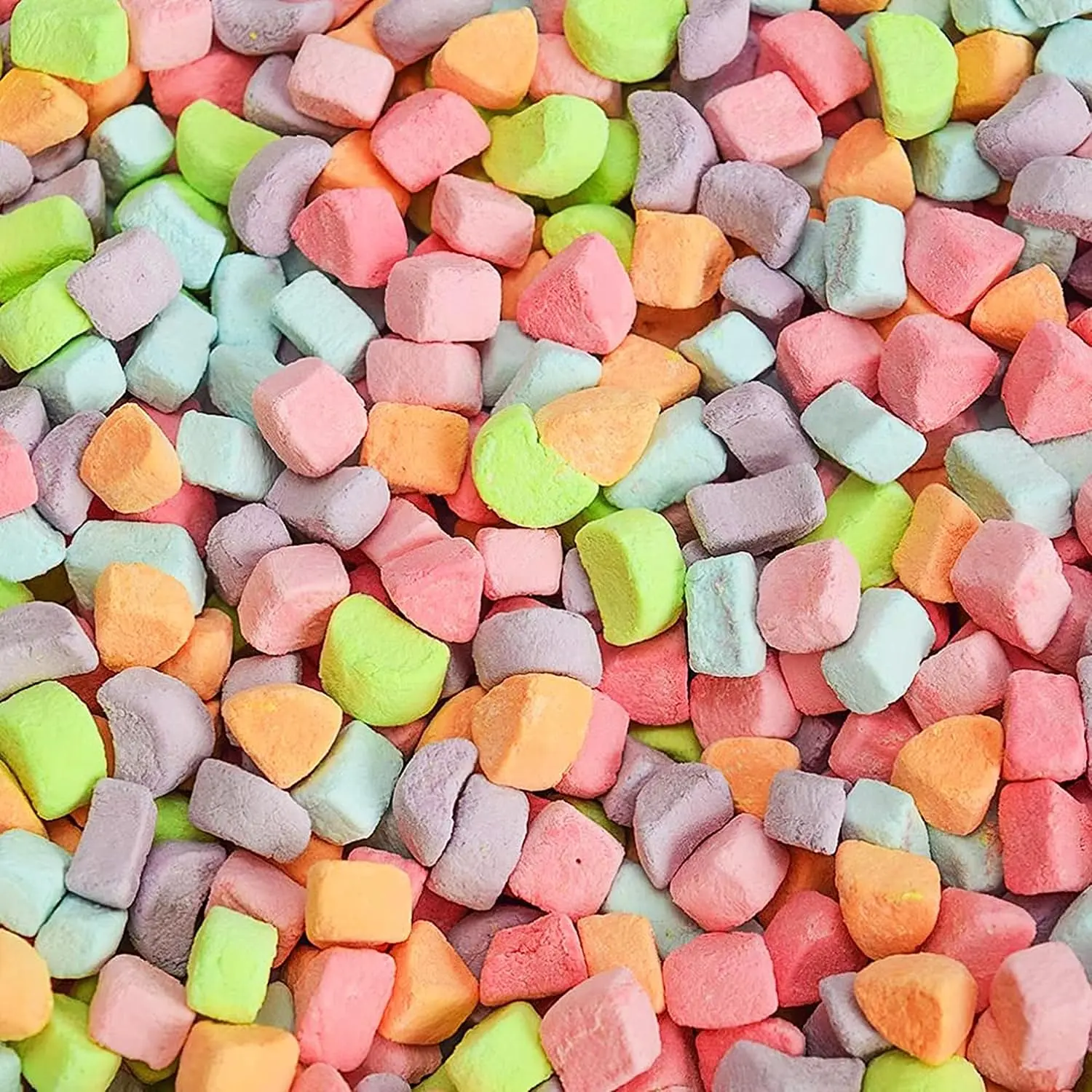 16 oz Assorted Mini Crunch Dehydrated Marshmallow Bites Variety Pack - Packet Marshmallows, Resealable Bag Party Snacks, Sweet Twist to Cereal, Fun Addition to Cereal, All-Age Novelty Candy