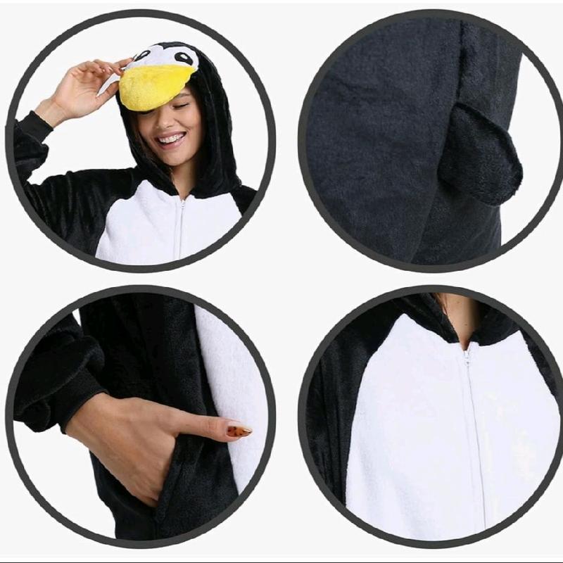 Unisex Adult Animal Onesie Pajamas Men Women Flannel Halloween Cosplay Costume Soft Cozy Sleepwear