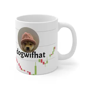 WIF Dogwifhat Mug: Fuel Your Crypto Dreams Feel the Pump Series 11 oz Beverage Ceramic Coffee Drinkware Drink Tumbler Washable Reuse Cup Reusable riff  favorite homegoods decor cer maic mug new mugs