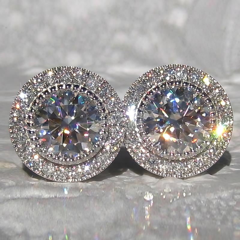 Fashionable and elegant earrings, sparkling accessories for women, earrings for women, Circular inlay design,stylish accessories, casual and fashionable jewelry, Mother's Day and Valentine's Day gifts, jewelry gifts for her