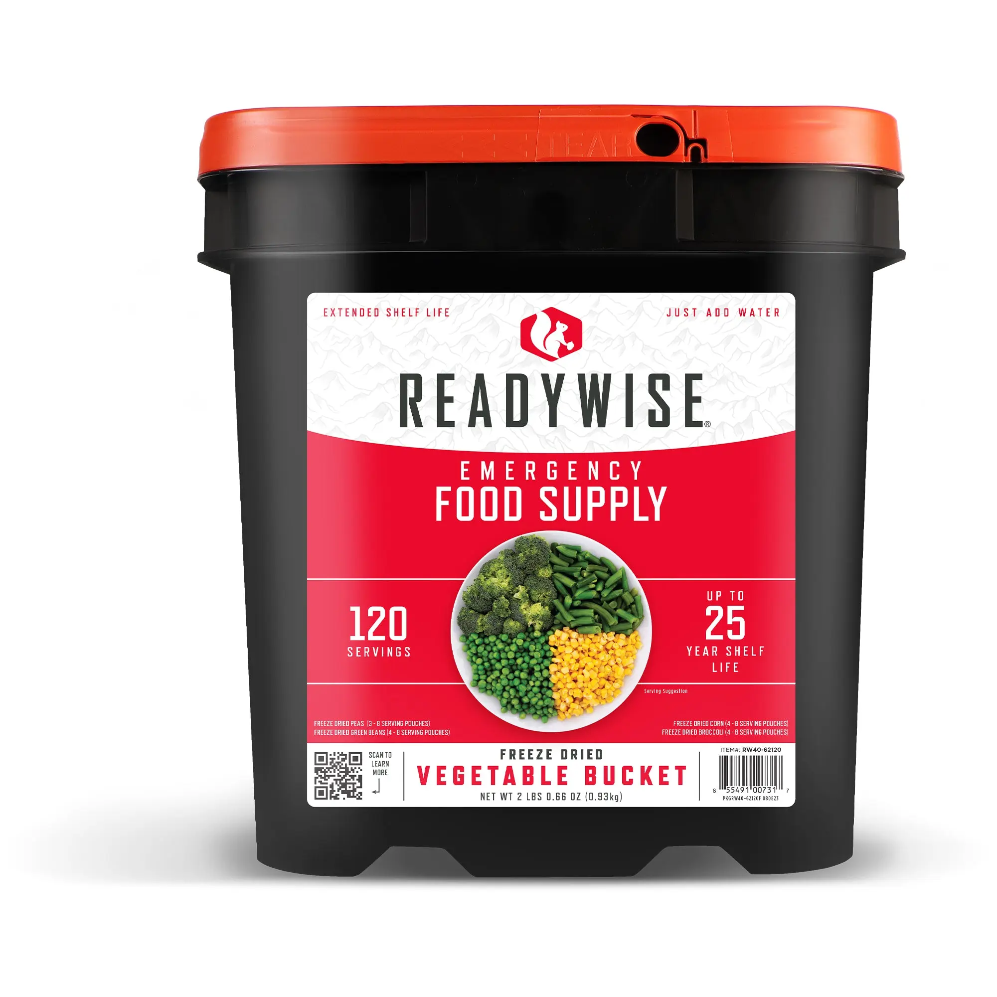 120 Serving Freeze-Dried Vegetable Bucket 120 Serving Freeze-Dried Vegetable Bucket