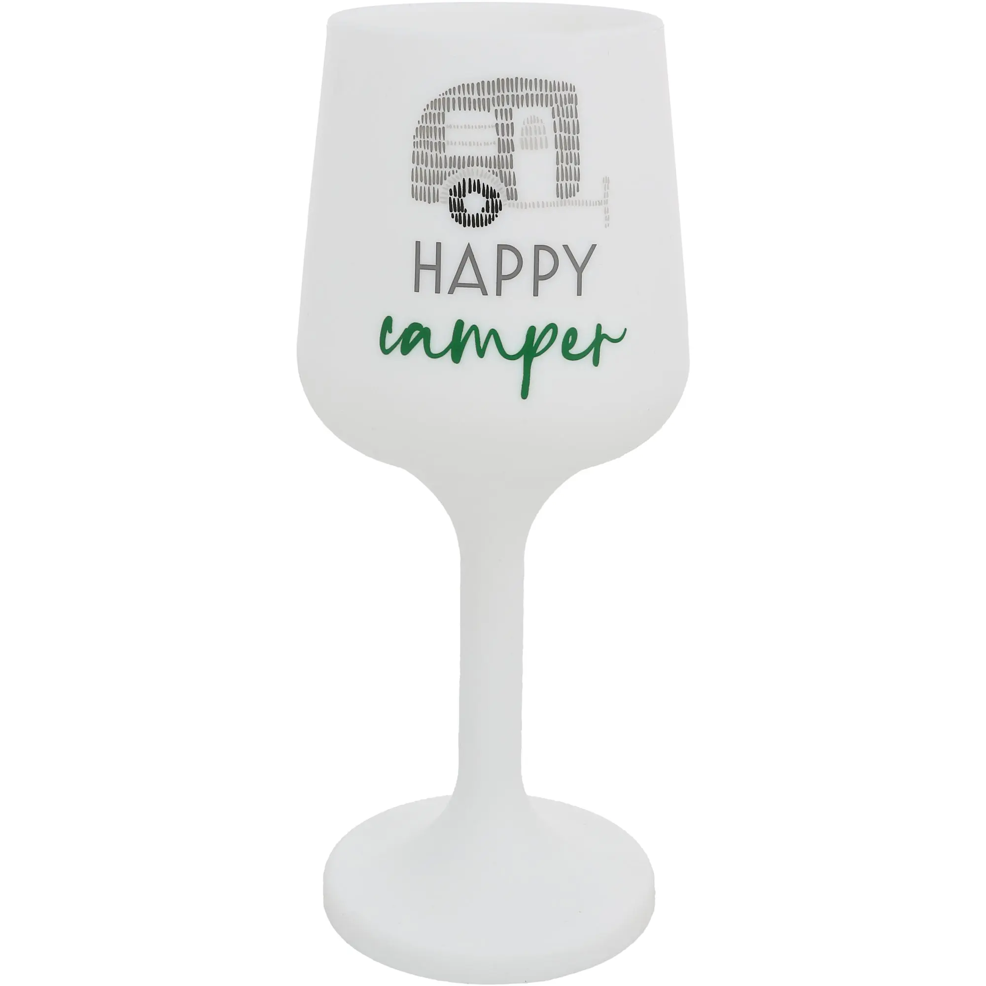 Happy Camper 13 oz Silicone Stemmed Wine Glass