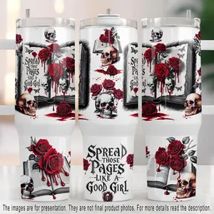Spread Those Pages Like A Good Girl 40oz Tumbler - Spicy Bookish Gift - Dark Romance Reader Society Water Bottle