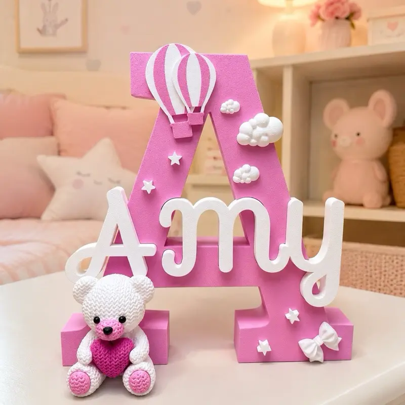 Personalized Baby Name Sign for Nursery | 3D Letter Decor | Girl Nursery Decor | Custom Baby Name | Baby Shower Gift