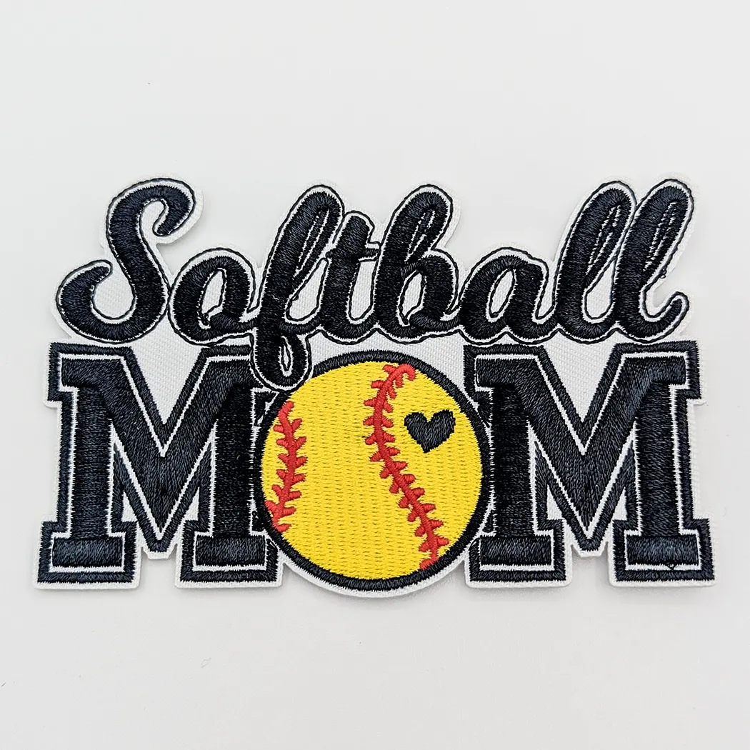 Softball MOM Embroidered HAT Patch