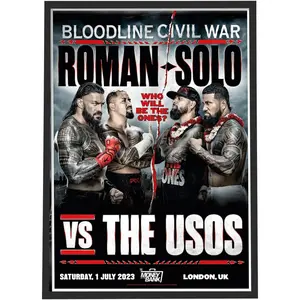 WWE MITB Bloodline Civil War Poster - Poster Print UnPoster Print Unframe   A3