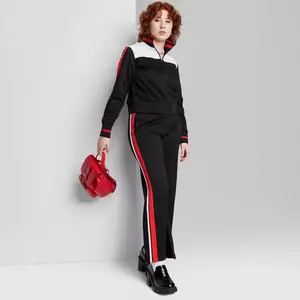 Women s Track Zip-Up Jacket - Wild Fable Black Size: Small Fabric Womenswear