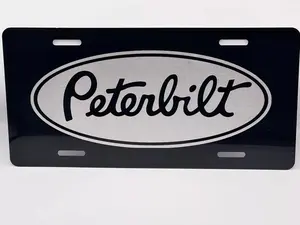 Peterbilt Black Vanity License Plate