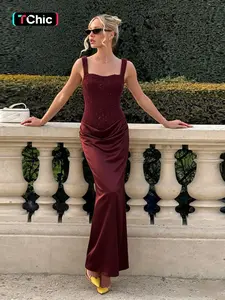 Textured Patchwork Satin Dress, Elegant Women's Evening Gown, Perfect for Formal Events & Parties, Comfortable Fit Design