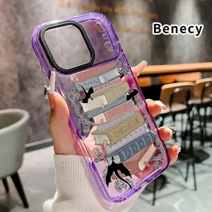 Shockproof Clear Case For iPhone 17 Pro Max 16 15 Plus Air 14 13 12 11 Book Fantasy Patterned Phone Cover built-in Airbag Bumper Protective Casing with 4 Color Options