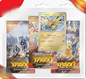 Pokémon TCG Scarlet & Violet Surging Sparks Checklane Three Booster Blister - 250 Cards, 12 New Pokemon EX, 20 Trainer Cards, Special Illustrations