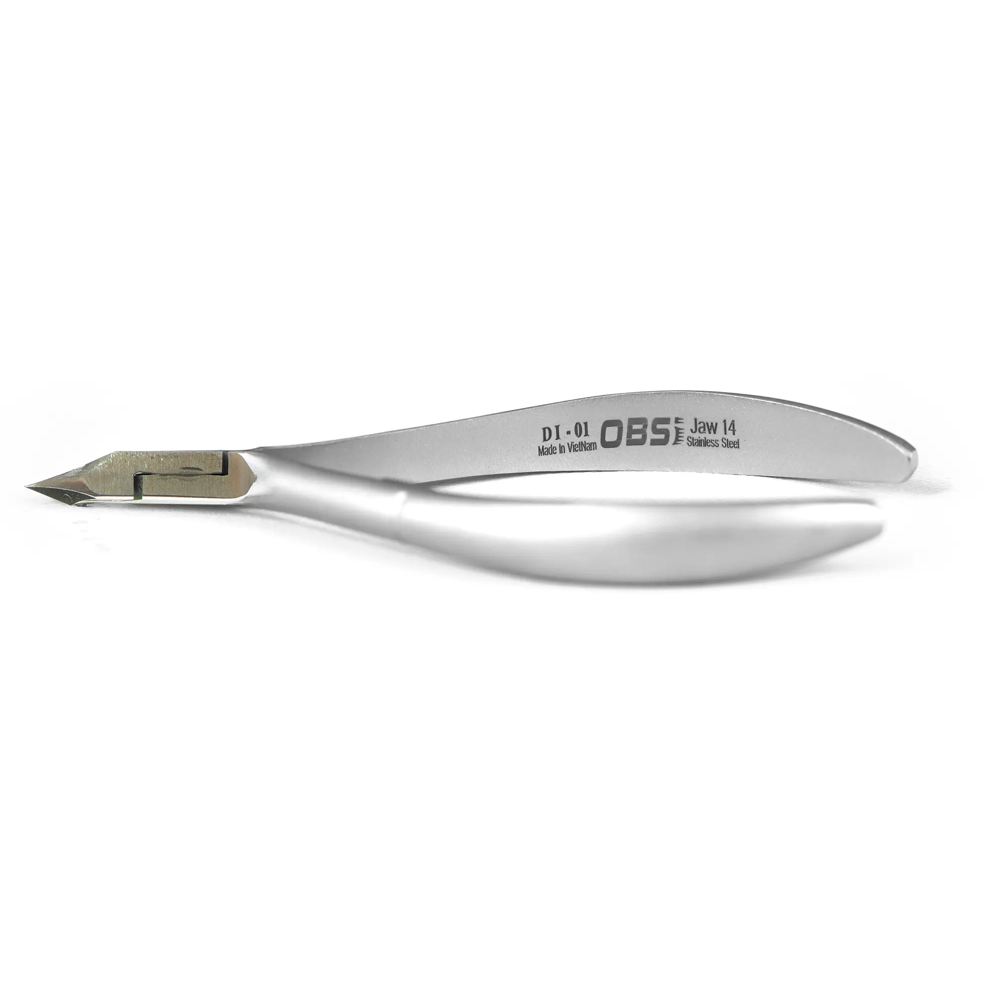 Stainless Steel Cuticle Nipper – Square Head Shape – Ergonomic Grip DI-01 JAW 14