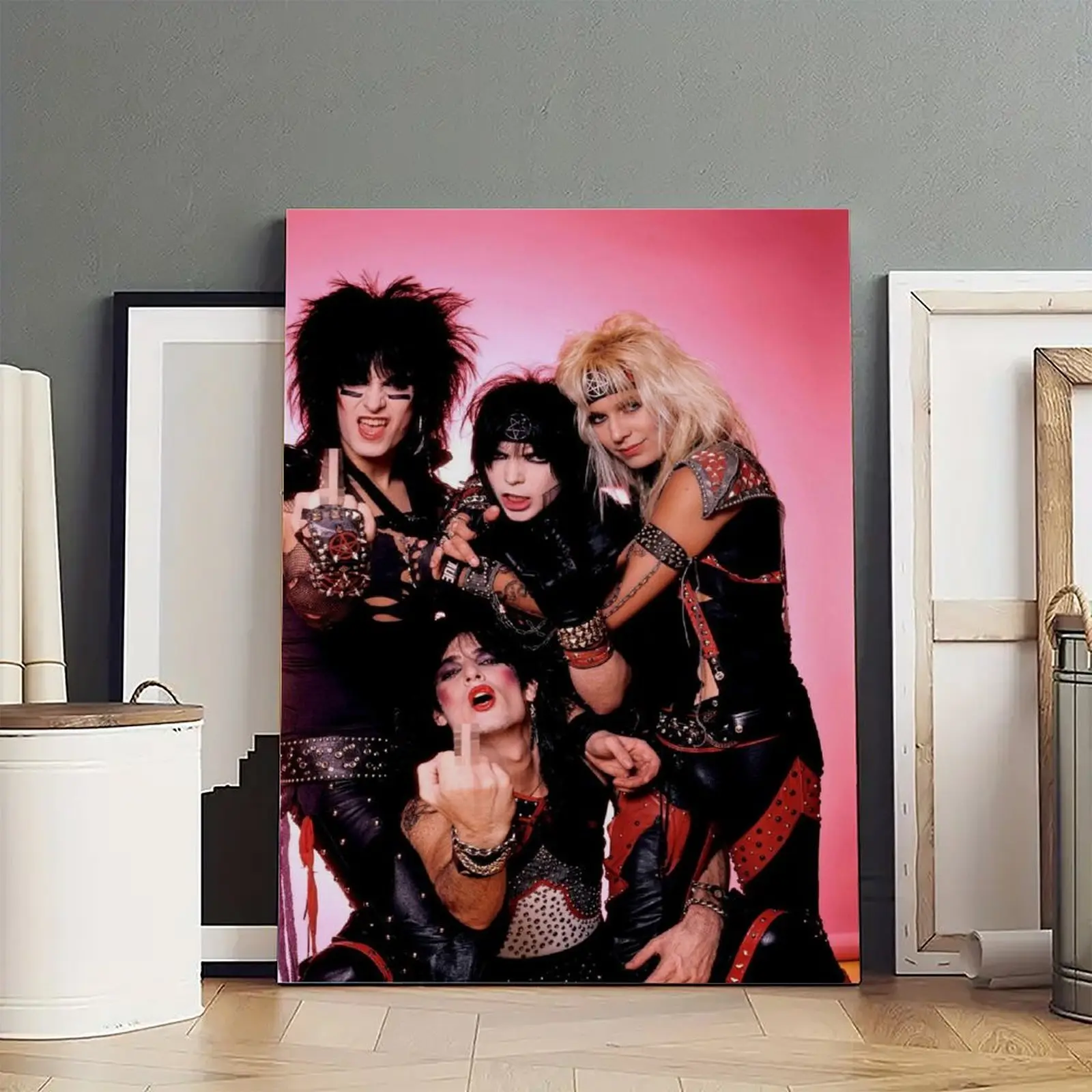 Motley Crue Fantasy Framed Canvas Wall Art - Durable Oil Painting Poster, Easy Install Home Decor for Living Room, Porch, Direct Shipping from US Factory