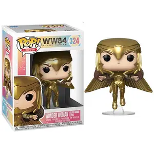 Funko Pop! Wonder Woman Golden Armor Flying WW84 324 Vinyl Figure in PopShield Protector