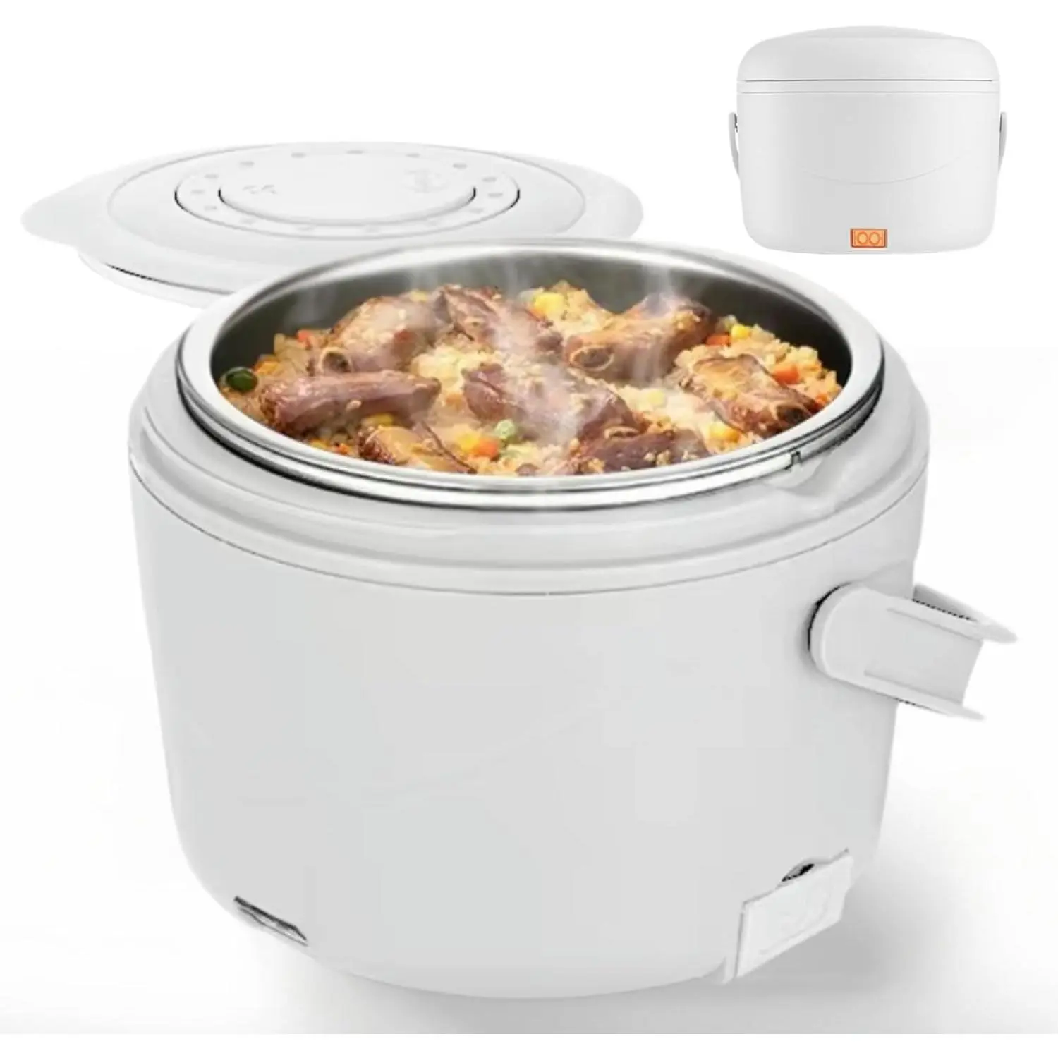 cook Electric Lunch Box for Adults - 1.2L Portable Heated  Warmer & Meal Heater with Leak-Proof Lid - 80W, Ideal for Office, Work &  - Lonchera Electrica Portatil