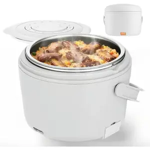 cook Electric Lunch Box for Adults - 1.2L Portable Heated  Warmer & Meal Heater with Leak-Proof Lid - 80W, Ideal for Office, Work &  - Lonchera Electrica Portatil