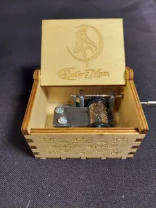 Sailor Moon (Brown) - Wooden Music Box - Perfect Gift for Any Occasion - Hand Cranked