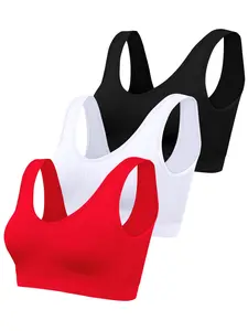 Women's Seamless Yoga Sports Bra Set, Breathable Lightweight Backless Design, Medium Support, All Seasons, Slim-Fit Plain Pattern, Sporty Breathable Bras