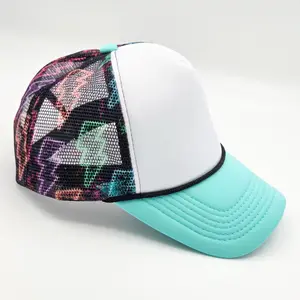 Blue Neon Lightning Bolts Foam Trucker Hat
