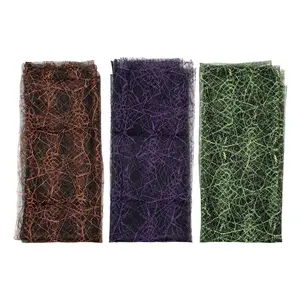 Northlight 3pc Purple Orange & Green Spiderweb Decorations