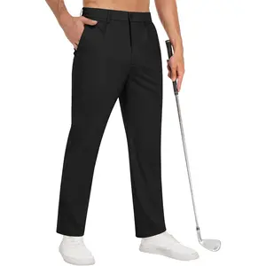 Mens Golf Pants Stretch Casual Dress Pants Elastic Drawstring Slacks for Men Lightweight Trousers with 5 Pockets