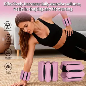 New Adjustable Wrist Weights for Women and Men, 2 Lb Ankle Weights, for Home Gym Workouts, Walking, Running, Travel, Pilates, Yoga, Sports, Bar, and Strength Training. 1 Pair (2 Lbs)