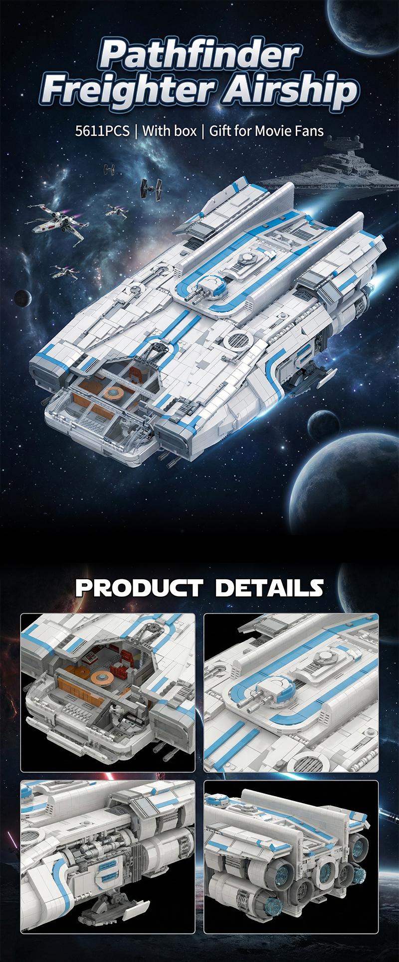 [BARWEER](SHIP FREE)The Trailblazer Spacecraft Outlaws With Gift Box 5611 PCS Large Model
