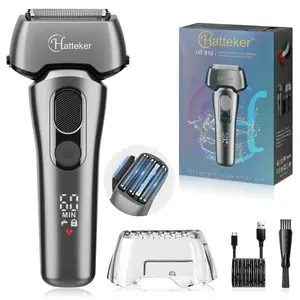 Electric Shaver, 1 Count Men's Smart Digital Display Electric Shaver, Washable Beard Trimmer, Great for Men Stylists Barber Barbershop Salon Home Use