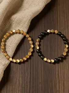 Natural Pyrite Faceted Bracelets, Irregular Copper Ore Beads, Unique Design Gift Jewelry, Retro Style, All Seasons